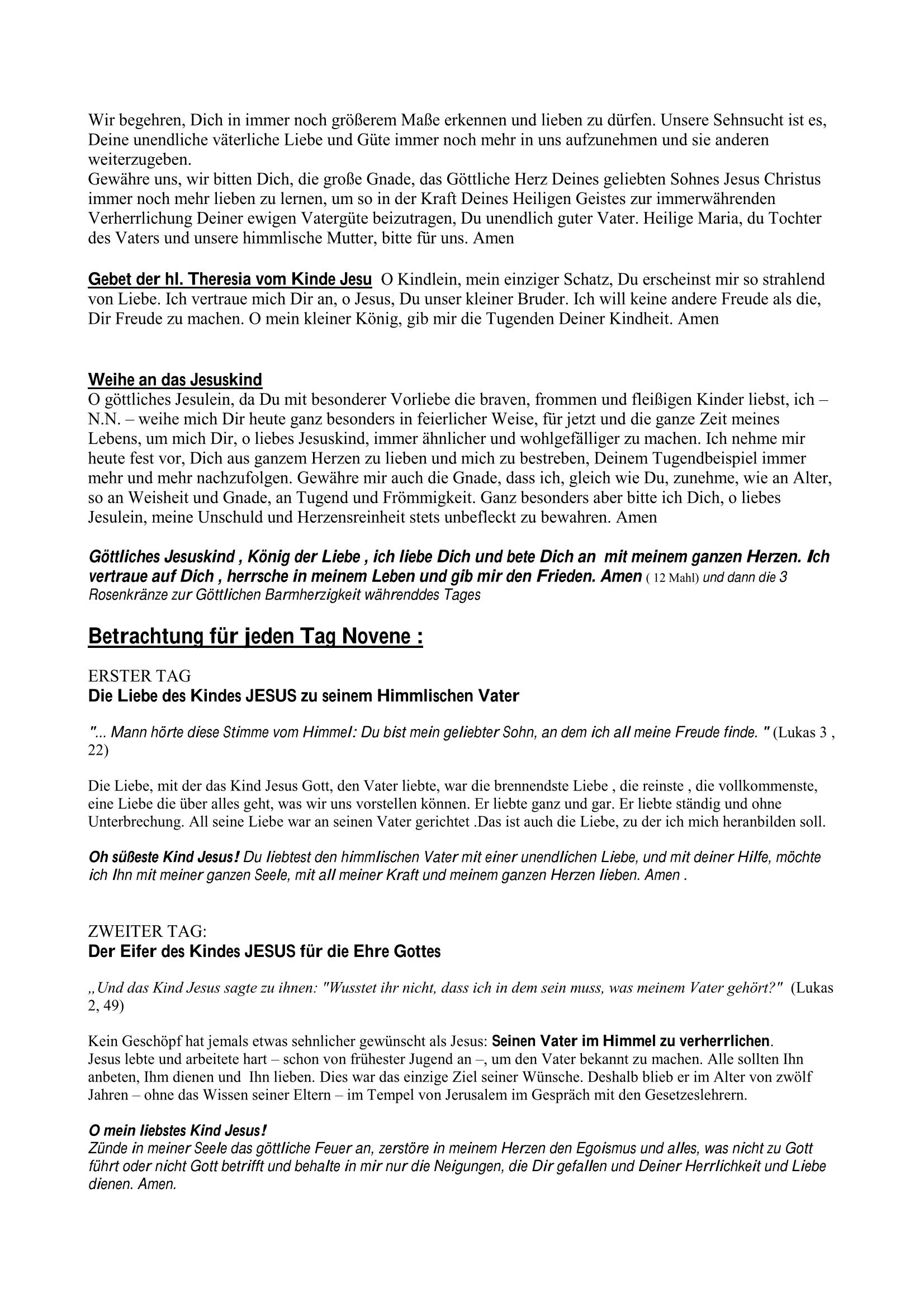 Novene zum Kind Jesus Page 2